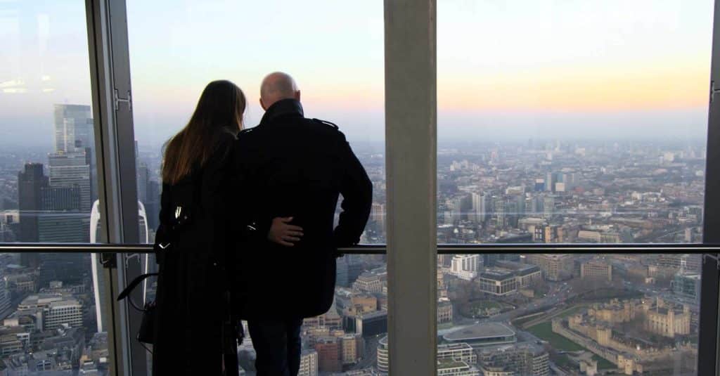 Wide London skyline seen from The View from The Shard