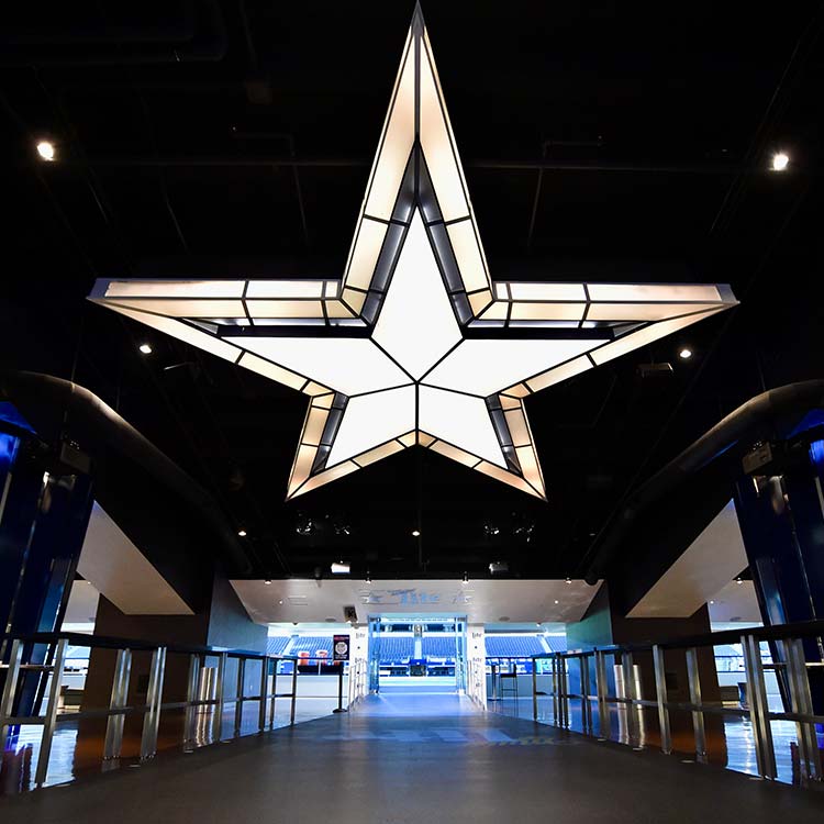 Visitors on the VIP guided tour at AT&T Stadium