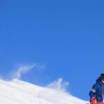Winter sports holiday in a snowy mountain setting