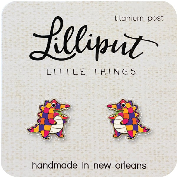 Tatan alligator character earrings