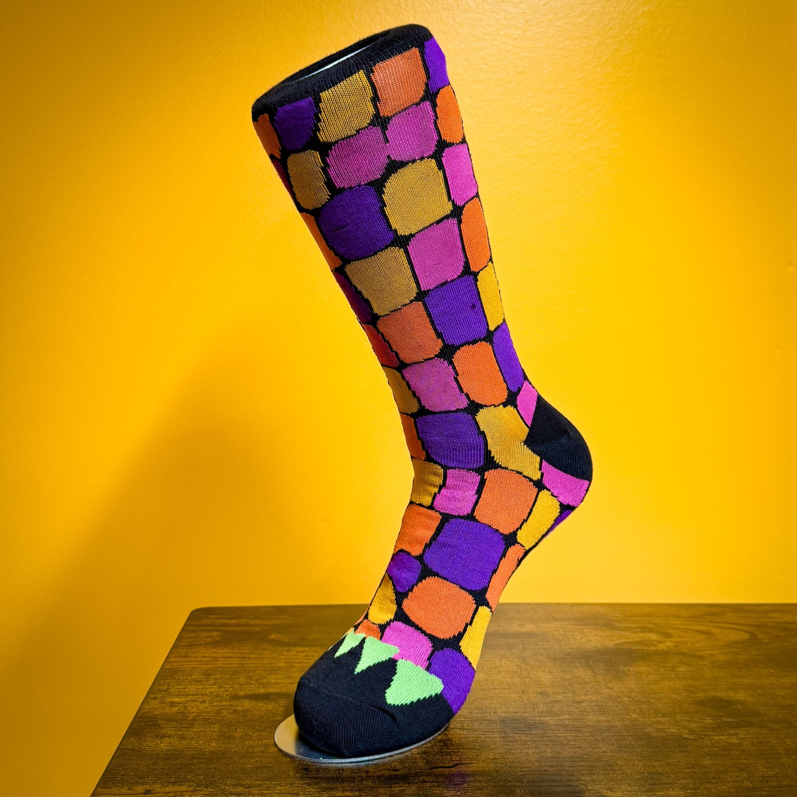 Purple tiled Tatan Gator socks
