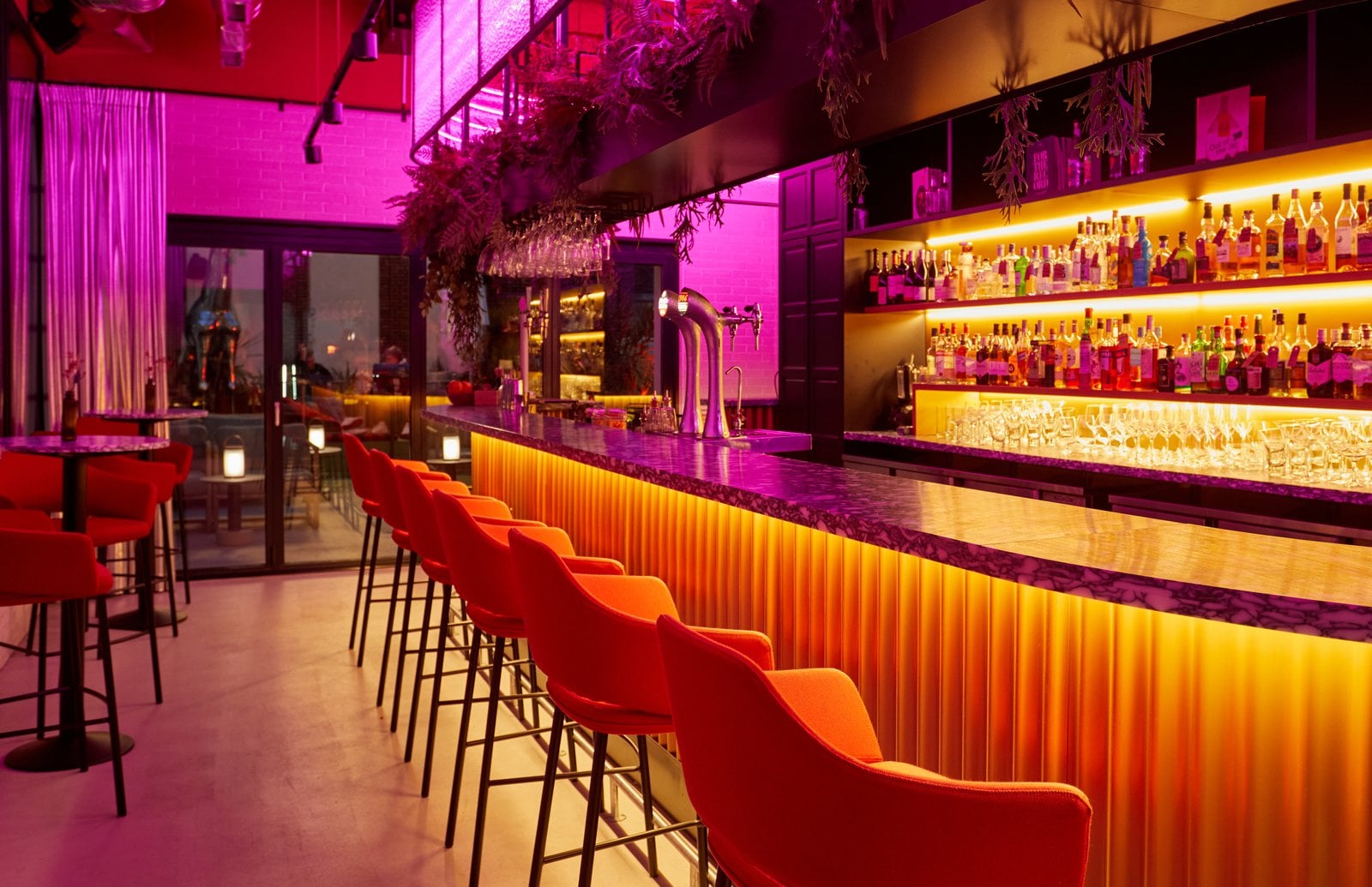 Bar de la azotea de The Social Hub Madrid