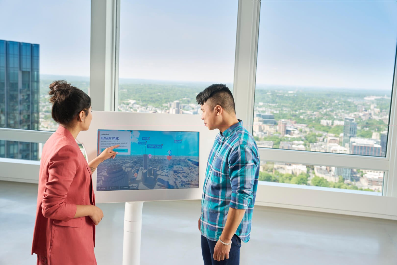 Indoor observation area at View Boston