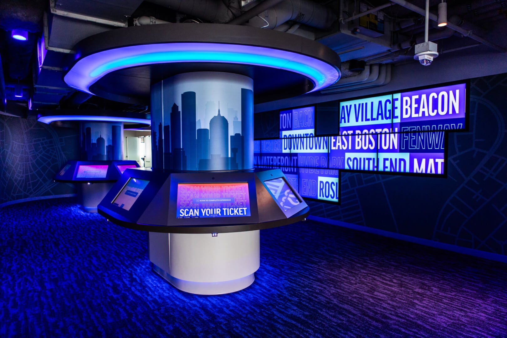 An interactive exhibit room adds context to the visit