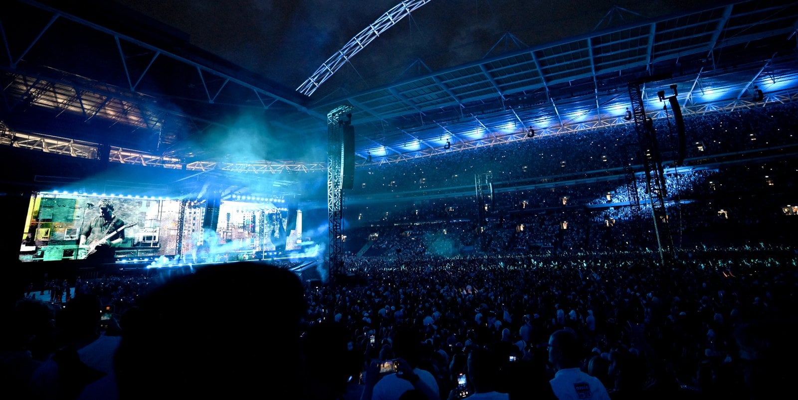 Concert scene at Wembley Stadium