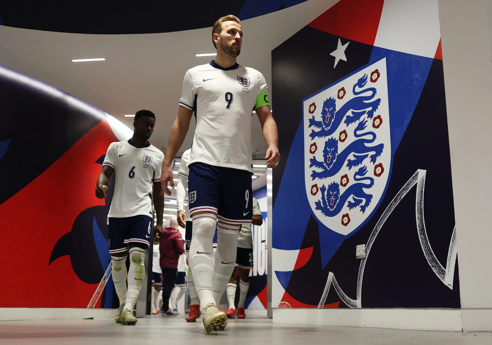 Football scene at Wembley Stadium