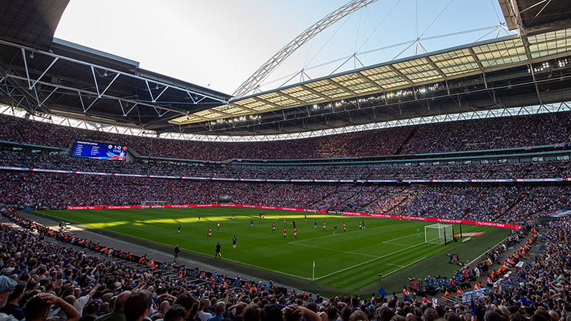 Crowd inside Wembley Stadium on matchday
