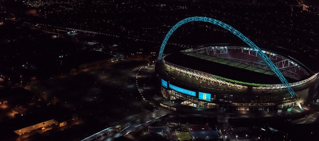 Wembley Stadium seen from above