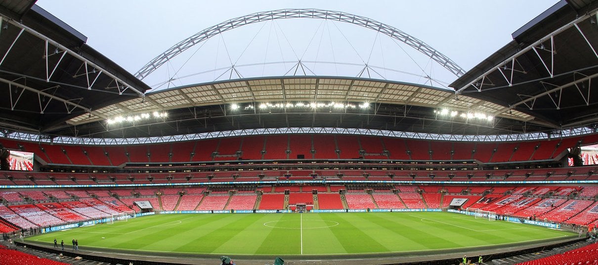 Interior view of Wembley Stadium