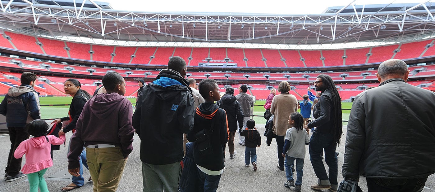 Wembley players tunnel opening toward the pitch